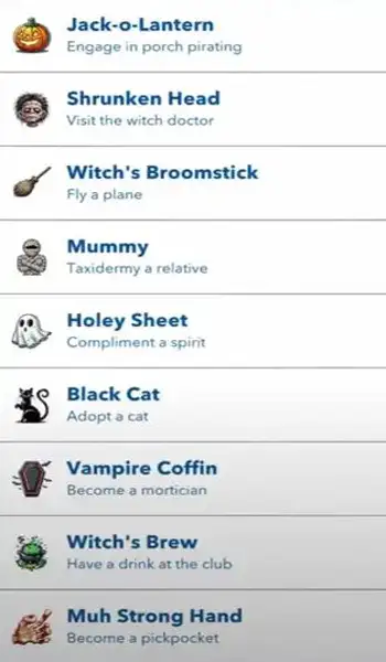 halloween scavenger hunts in bitlife