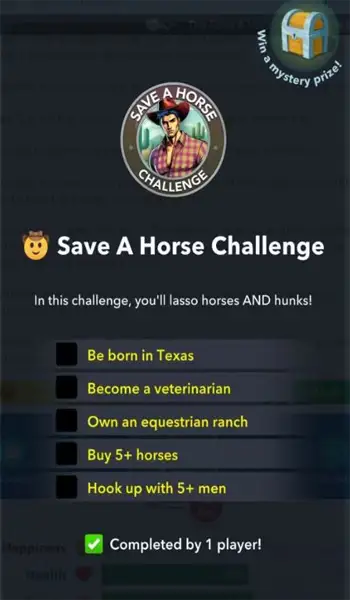 bitlife save a horse challenge